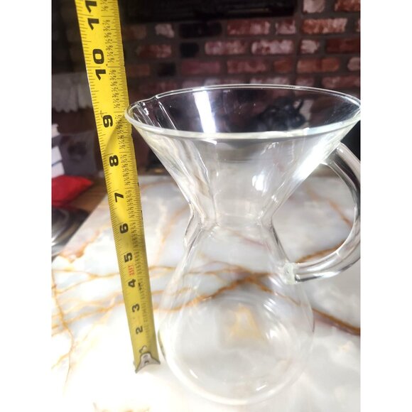Vintage Glass Pour Over Coffee Carafe With Handle Drop Coffee Maker - Picture 5 of 6